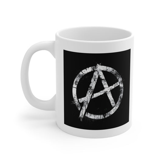 Anarchist Symbol Mug | Unique 11oz Coffee Cup for Activists | Goth Aesthetic Gift, Black and White Tea Mug, Alternative Decor, Edgy [...]