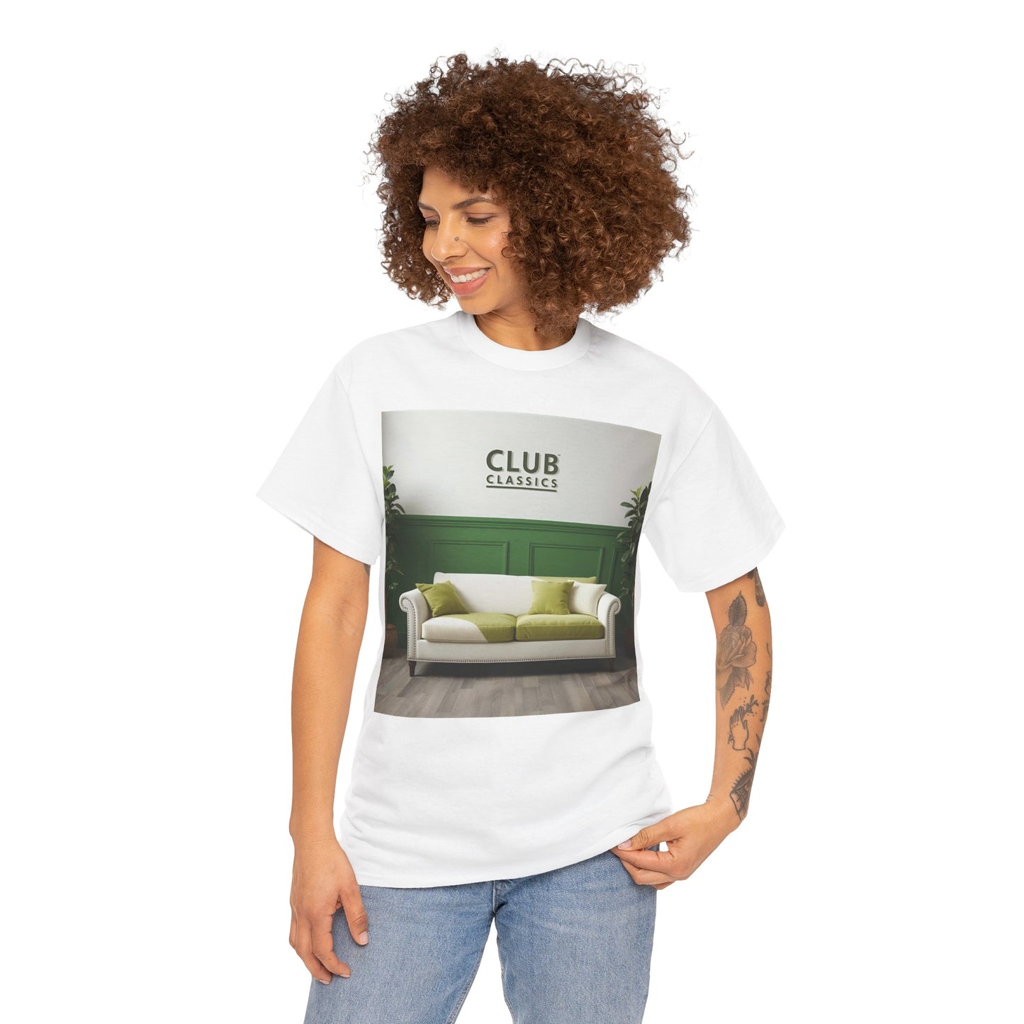 Club Classics Sofa T-Shirt – Minimal Rave-Inspired Tee (Gildan 5000)