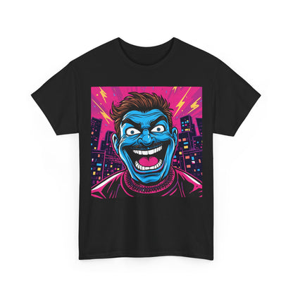 Electric Raver Neon T-Shirt – Comic Style EDM Graphic on Gildan 5000