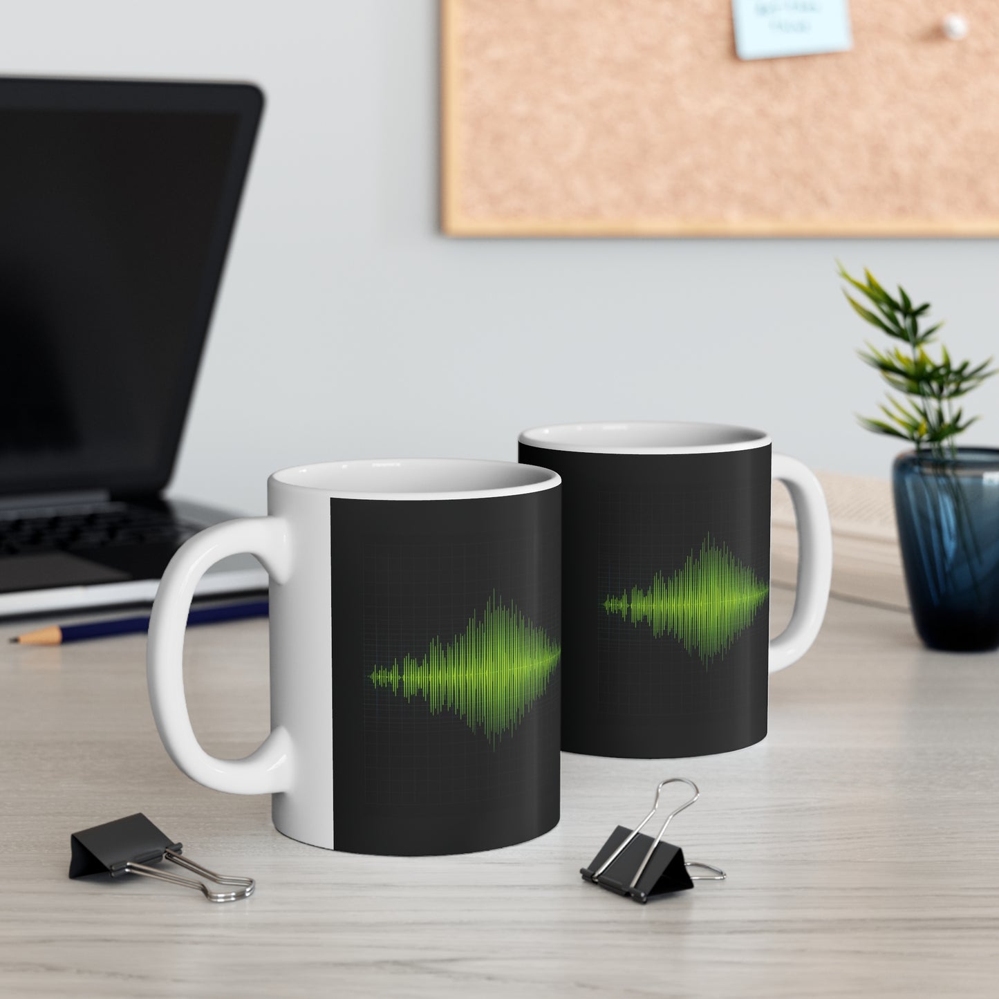 Soundwave Coffee Mug, Gift for Musicians, Audio Lover Drinkware, Unique Personalized Mug, Music Enthusiast Present