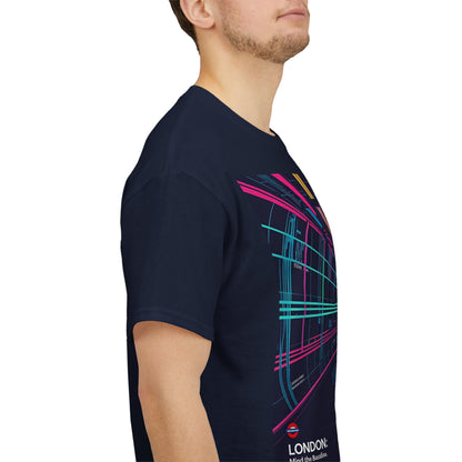 London: Mind the Bassline T-Shirt – Electronic Music & City Wear – Navy