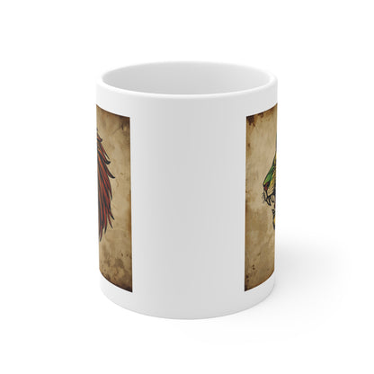 Rasta Animal Art Mug, Unique Coffee Cup for Animal Lovers, Gift for Nature Enthusiasts, Funny Tea Mug, Vintage Style Drinkware