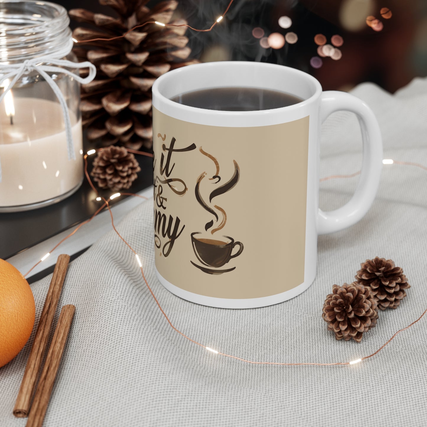 Cheeky Coffee Mug | "I Like it Hot & Steamy" Novelty Gift for Partner