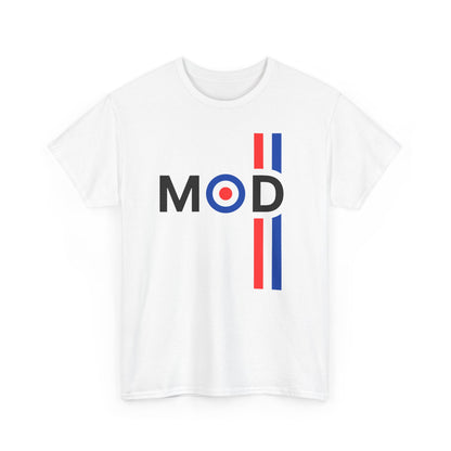 MOD T-Shirt – Minimalist Bullseye & Stripes Wear – White