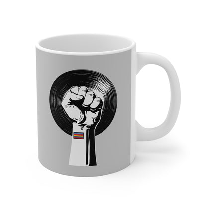 Empowered Fist Mug - Motivational Coffee Cup for Activists, Gifts for Change-Makers, Home Office Décor, Inspirational Drinkware
