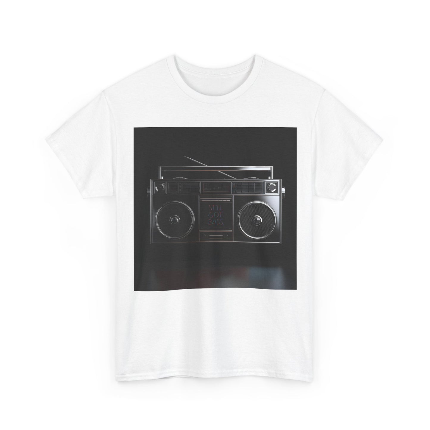 Still Got Bass Boombox T-Shirt – Retro Old School Speaker Tee (Gildan 5000)