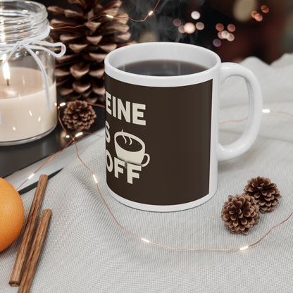 Caffeine Gets Me Off Mug | Funny Naughty Coffee Cup Gift