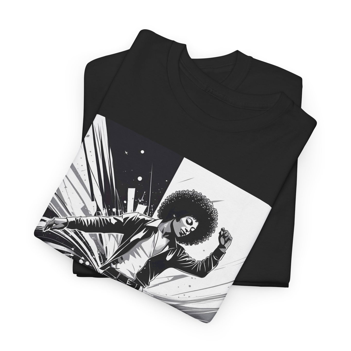 Soul Dancer T-Shirt – Monochrome Funk & Disco Wear – Black