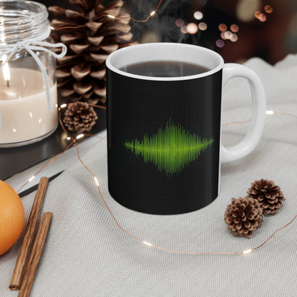 Soundwave Coffee Mug, Gift for Musicians, Audio Lover Drinkware, Unique Personalized Mug, Music Enthusiast Present