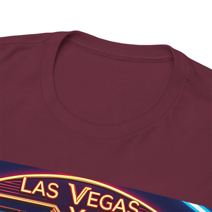 Las Vegas All In On EDM T-Shirt – Neon Slot Machine Wear – Maroon