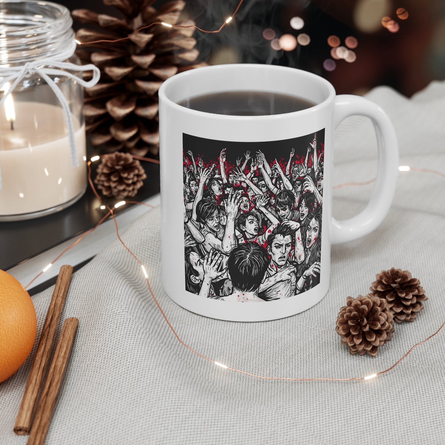 Crowd Celebration Mug - Perfect for Concert Lovers, Music Festivals, Coffee Enthusiasts, Gifts for Friends, Unique Drinkware