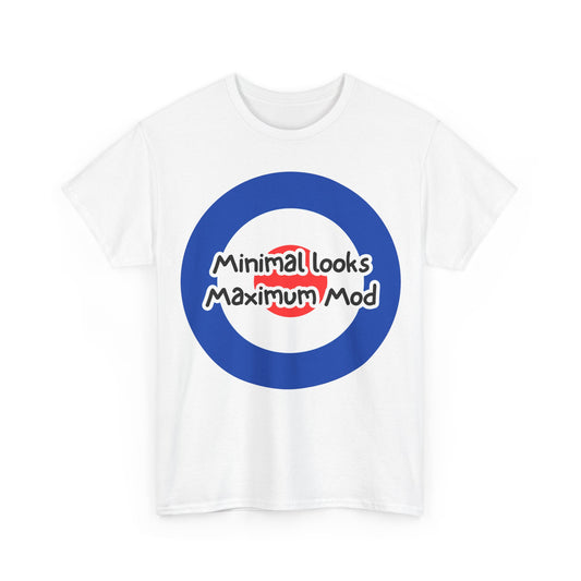 Minimal Looks Maximum Mod T-Shirt – Classic Bullseye & Mod Wear – White
