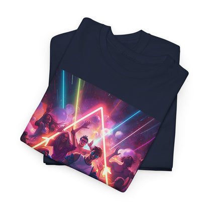 Neon Triangle Rave T-Shirt – Festival EDM Dance Party Tee (Gildan 5000)