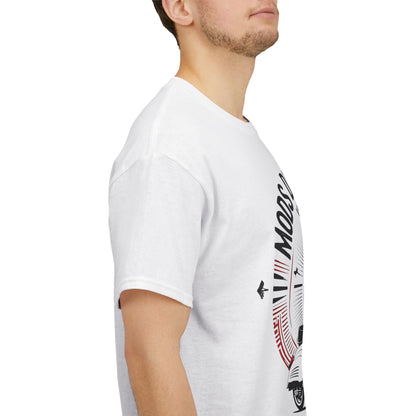 Mods Don't Run We Ride T-Shirt – Classic Scooter Speedometer Wear – White