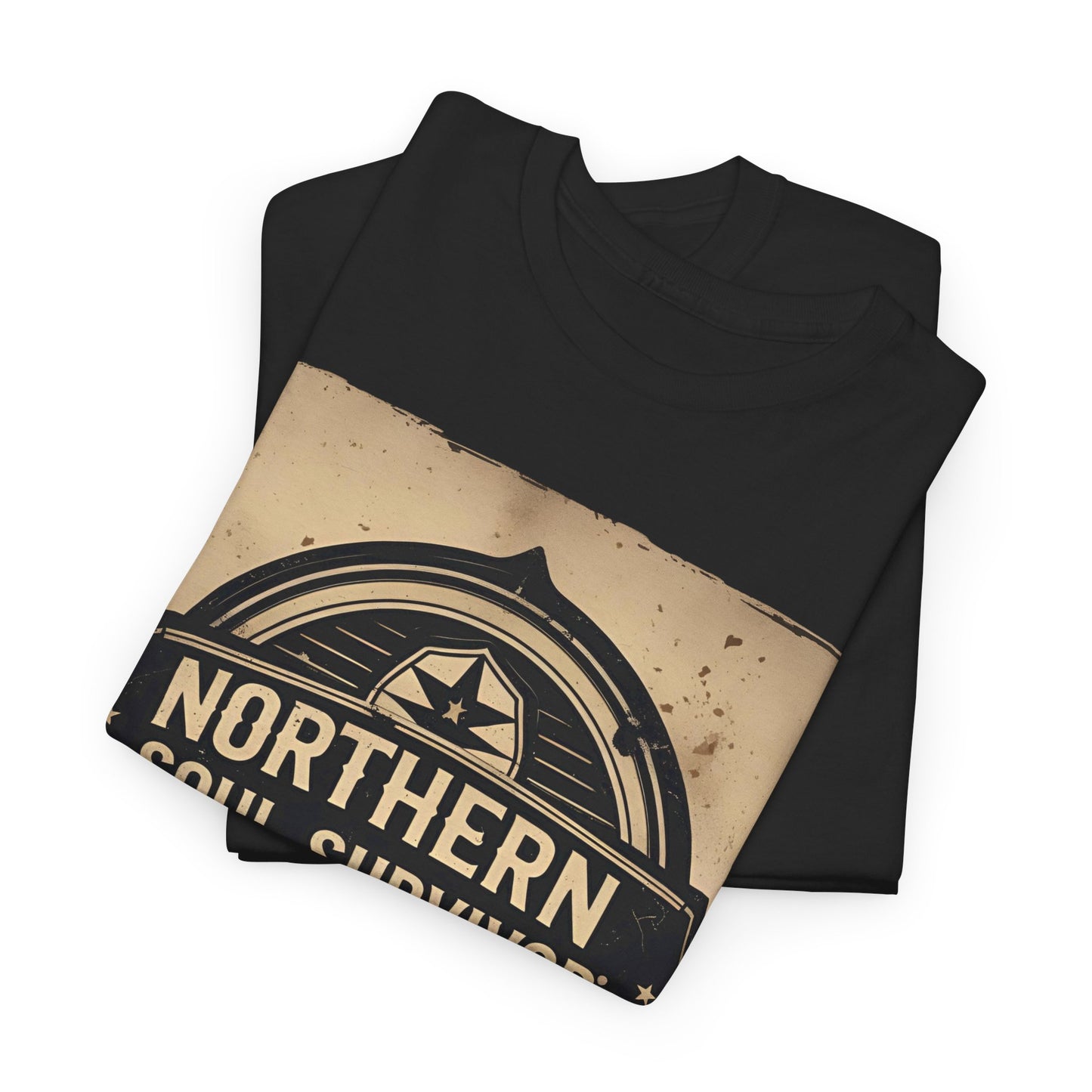 Northern Soul Survivor T-Shirt – Vintage Emblem & Retro Wear – Black