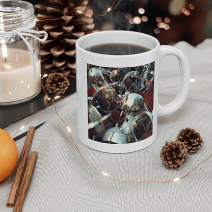 Reflective Scooter Mug, Coffee Cup, Motorcycle Lover Gift, Biker Tea Mug, Unique Home Decor for Riders