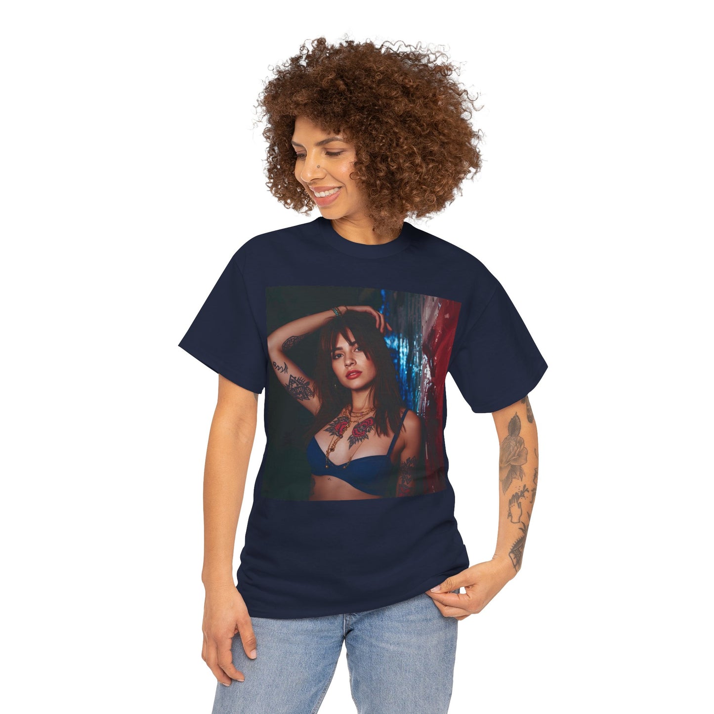 Tattooed Muse T-Shirt – Edgy Urban Portrait Tee (Gildan 5000)