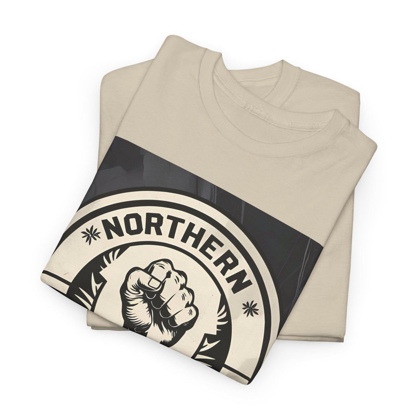 Northern Soul Nation T-Shirt – Classic Fist Emblem – Sand