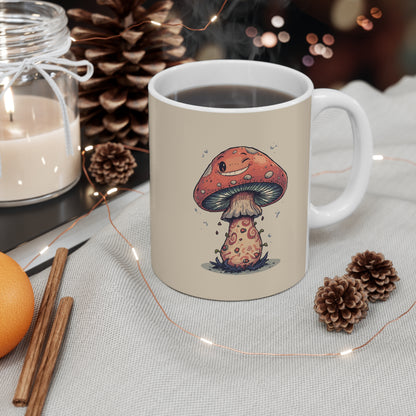 Cute Mushroom Coffee Mug, Fun Mushroom Mug, Whimsical Mug Gift, Gardening Tea Cup, Eco-Friendly Kitchen Decor