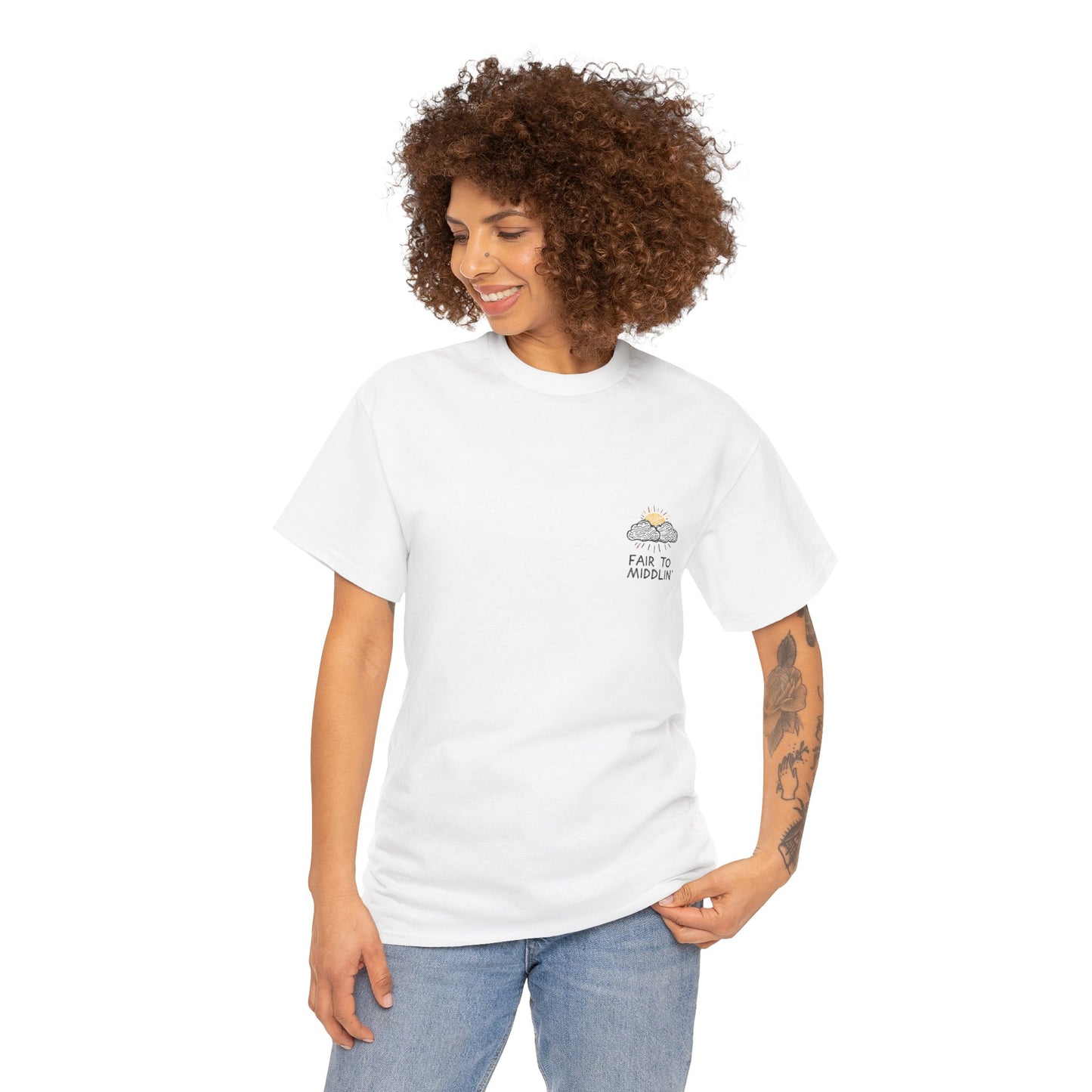 Fair to Middlin' T-Shirt | Simply Yorkshire Collection | Funny Weather Slogan Tee