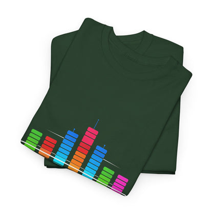 Frequency Addict T-Shirt – Stylized Equalizer & Audio Wear