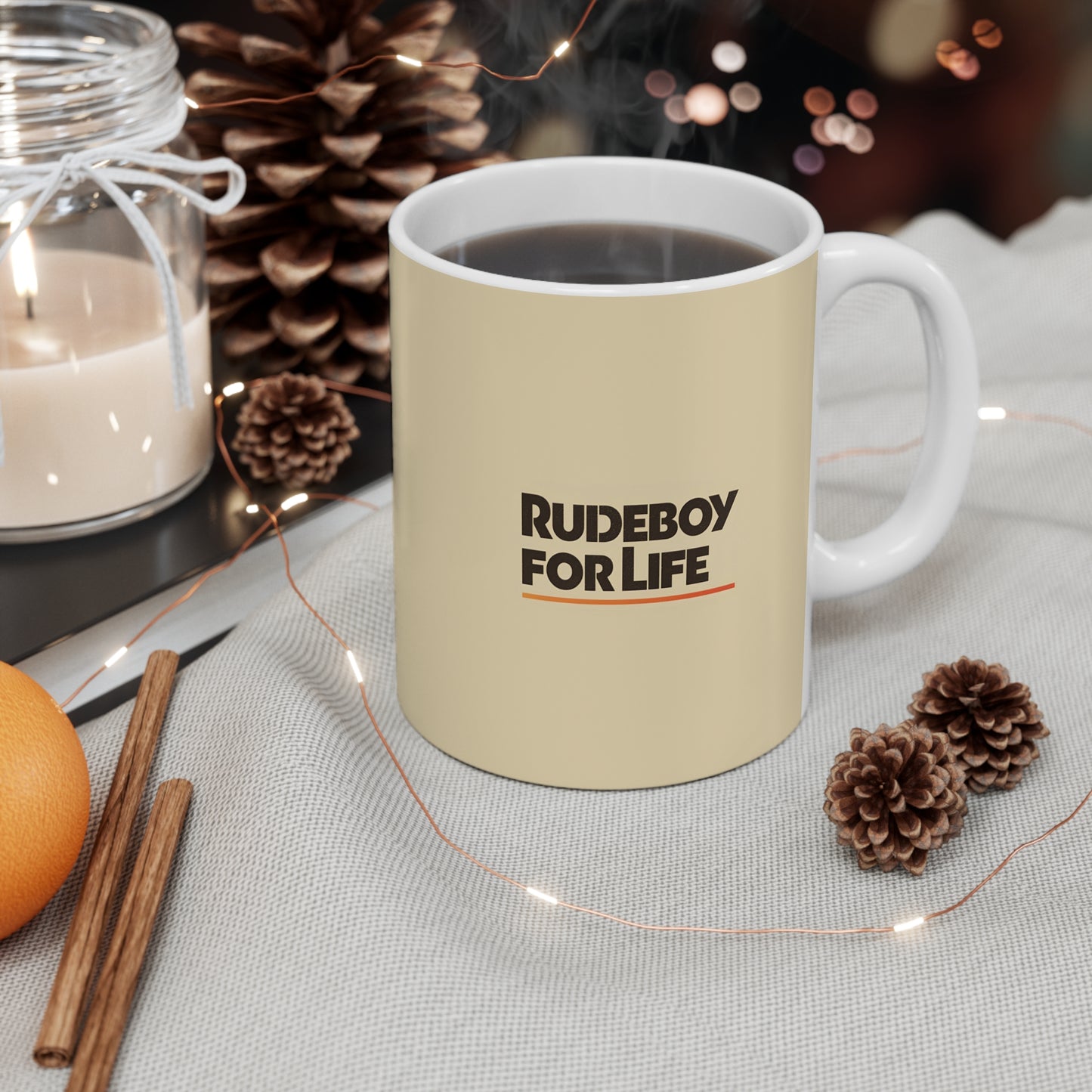 Rudeboy For Life Mug | Unique Gift for Coffee Lovers, Cool Custom Mug, Inspirational Drinkware, Fun Home Office Decor, Birthday Gift