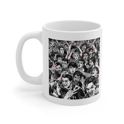 Crowd Energy 11oz White Mug, Gift for Music Lovers, Motivational Coffee Cup, Artwork Mug, Festival Vibes Mug