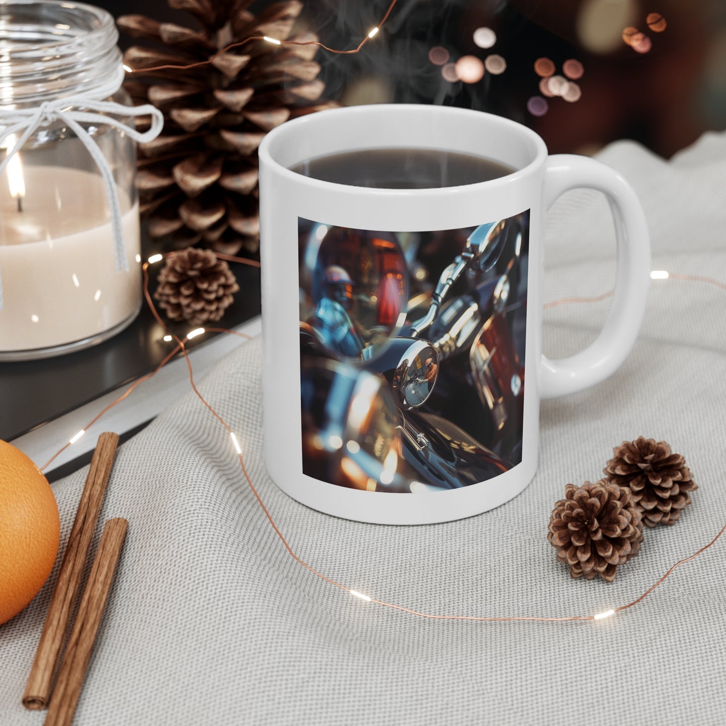 Vibrant Motorcycle Art Mug, Unique Bike Design, Perfect Gift for Bikers, Collectors, & Motorbike Enthusiasts, Coffee & Tea Lover's Mug