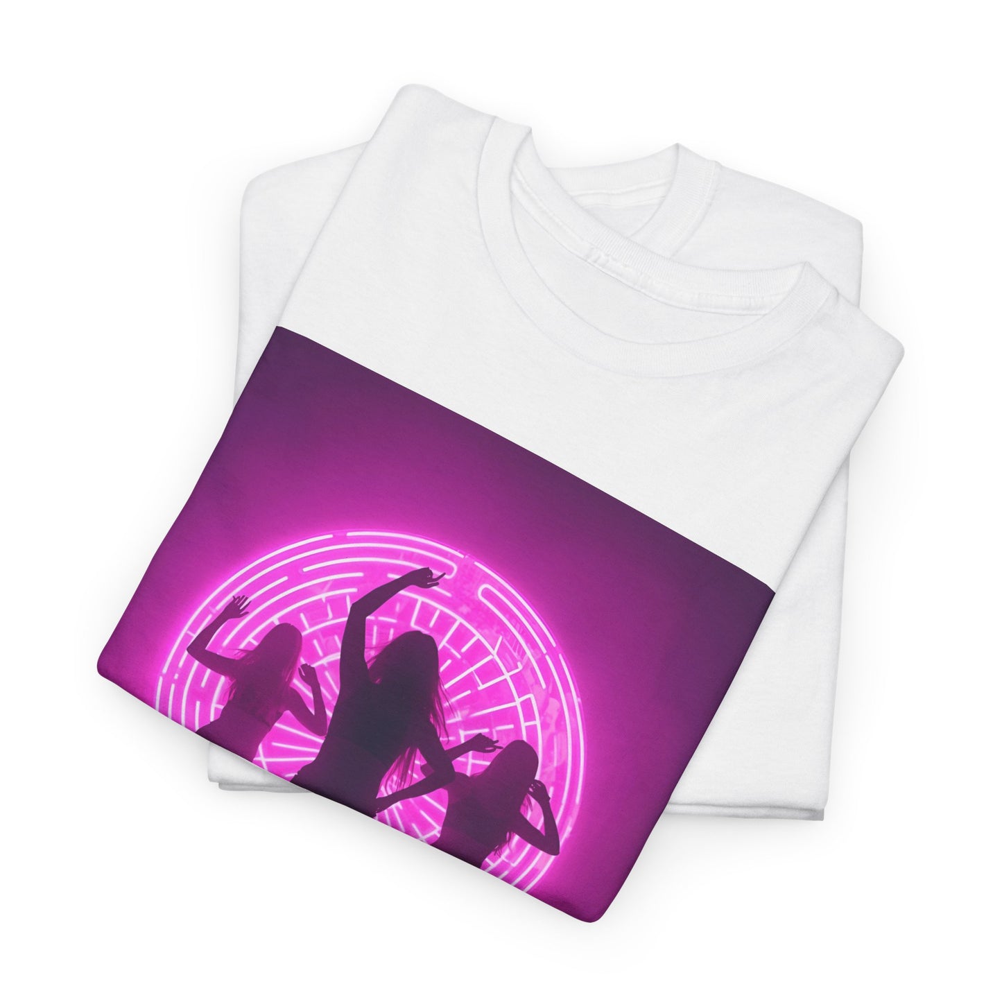 Neon Dance Silhouette Rave T-Shirt – Glow Party EDM Tee (Gildan 5000)