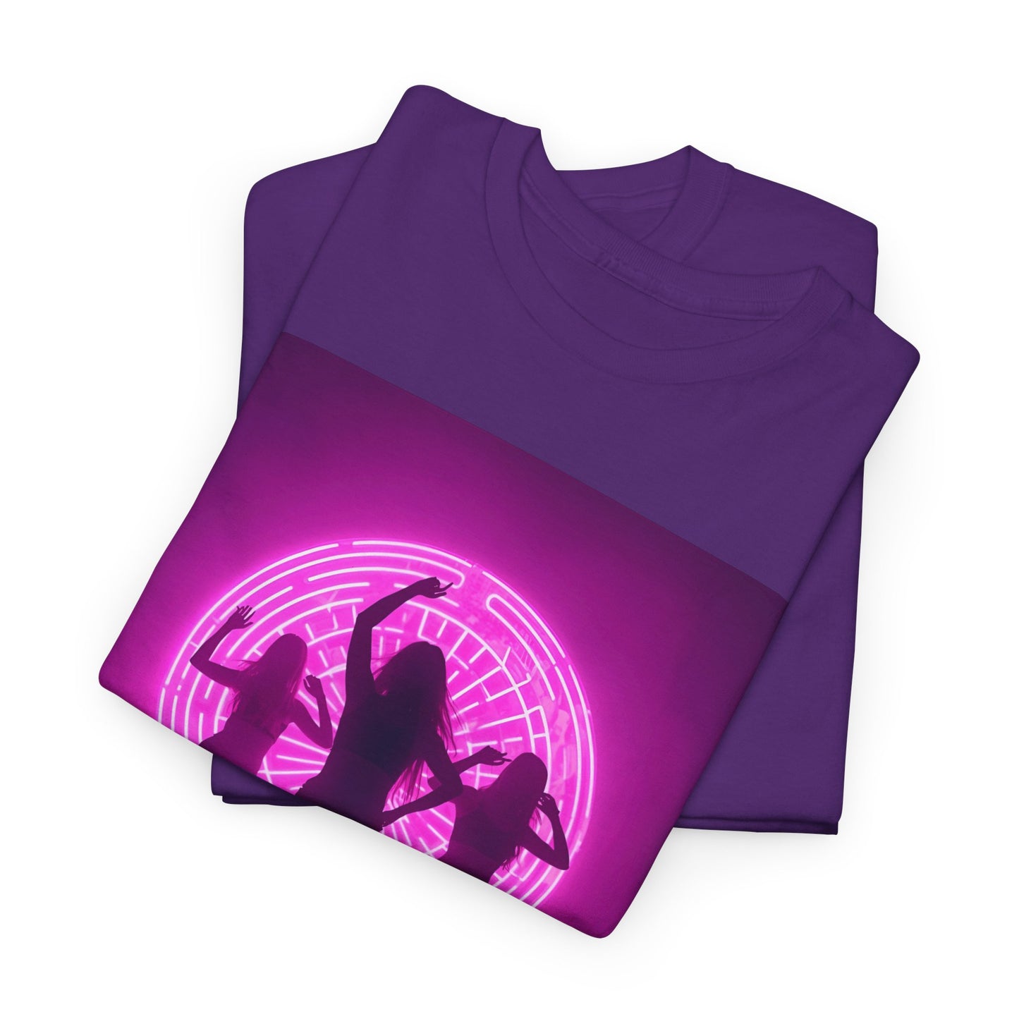 Neon Dance Silhouette Rave T-Shirt – Glow Party EDM Tee (Gildan 5000)