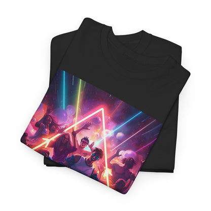 Neon Triangle Rave T-Shirt – Festival EDM Dance Party Tee (Gildan 5000)