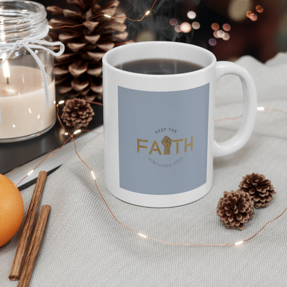 Inspirational Faith Mug, Motivational Coffee Cup, Keep The Faith Mug, Gift for Friends, Spiritual Home Decor, Encouragement Tea Mug