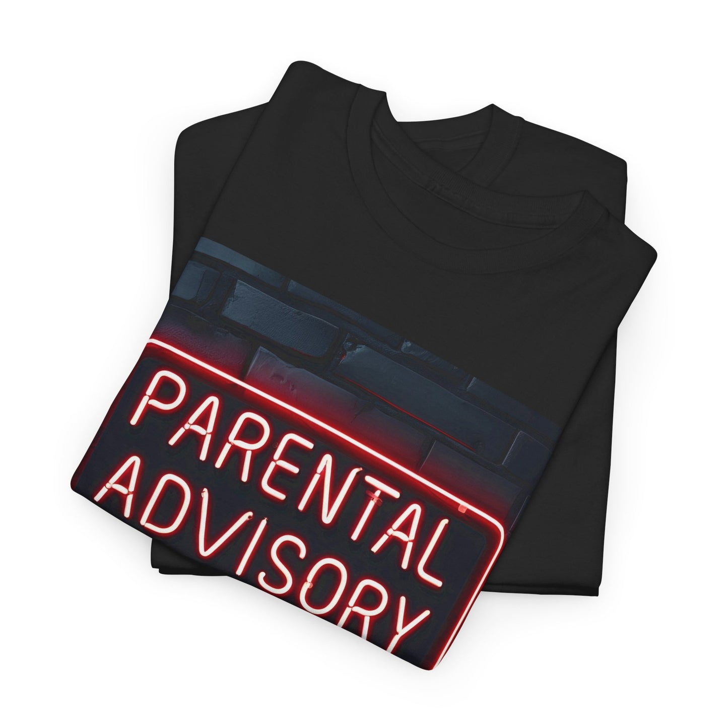 Parental Advisory Heavy Cotton Tee - Edgy Statement Shirt