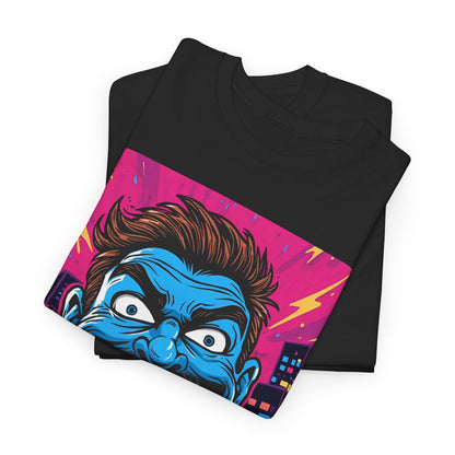 Electric Raver Neon T-Shirt – Comic Style EDM Graphic on Gildan 5000
