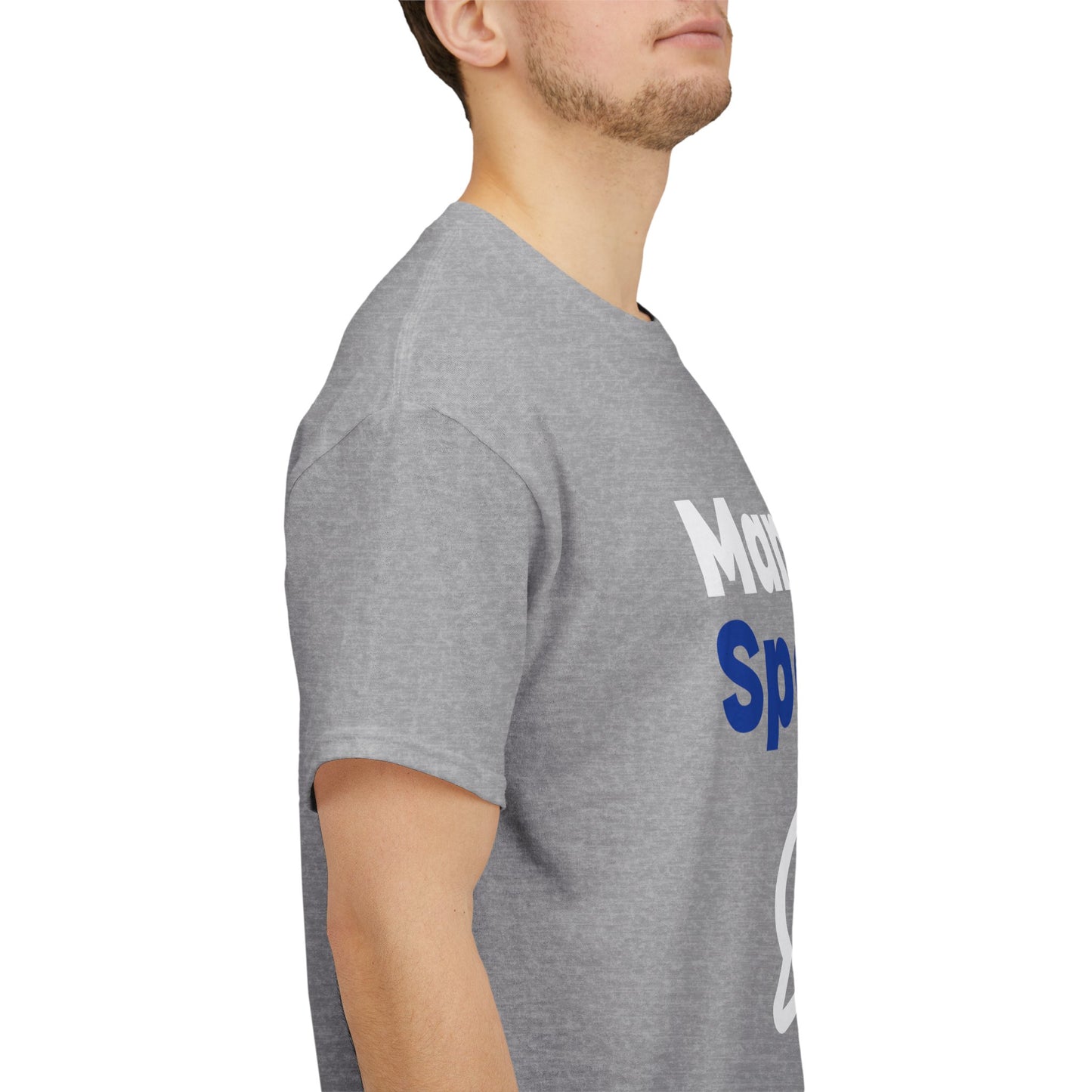 Man Up = Speak Up T-Shirt – Men's Mental Health & Awareness Wear – Sports Grey