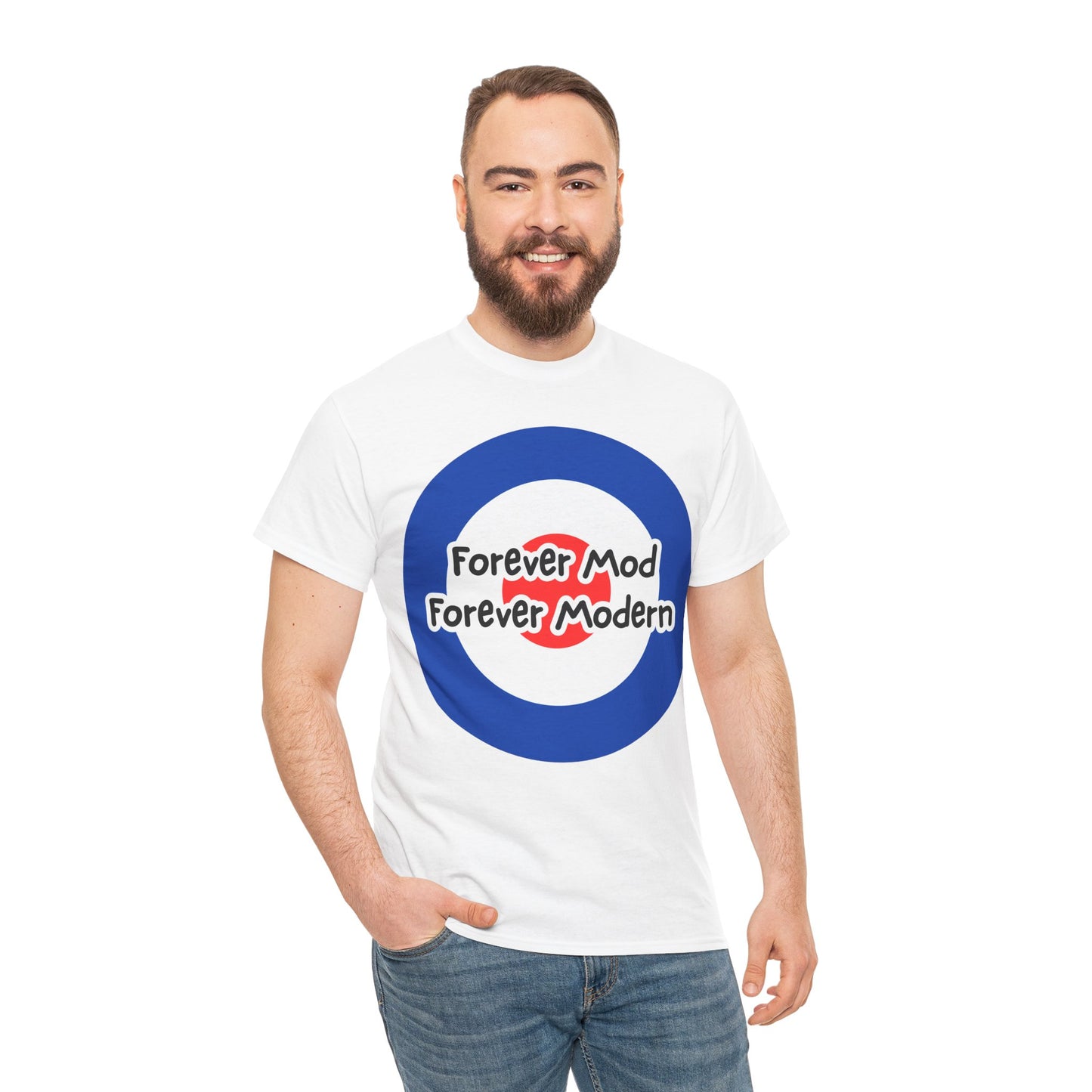 Forever Mod Forever Modern T-Shirt – Classic Bullseye & Mod Wear – White