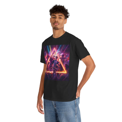 Neon Triangle Rave T-Shirt – Festival EDM Dance Party Tee (Gildan 5000)