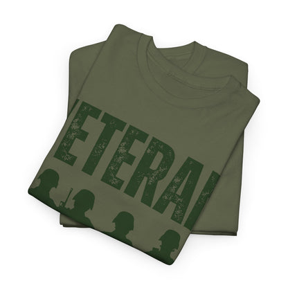 Veteran T-Shirt – Soldier Silhouettes & Military Pride – Military Green