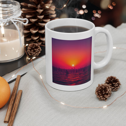 Sundown Tribe Ceramic Mug | Vibrant 11oz Coffee & Tea Cup