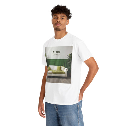 Club Classics Sofa T-Shirt – Minimal Rave-Inspired Tee (Gildan 5000)