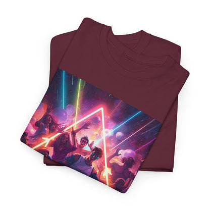 Neon Triangle Rave T-Shirt – Festival EDM Dance Party Tee (Gildan 5000)