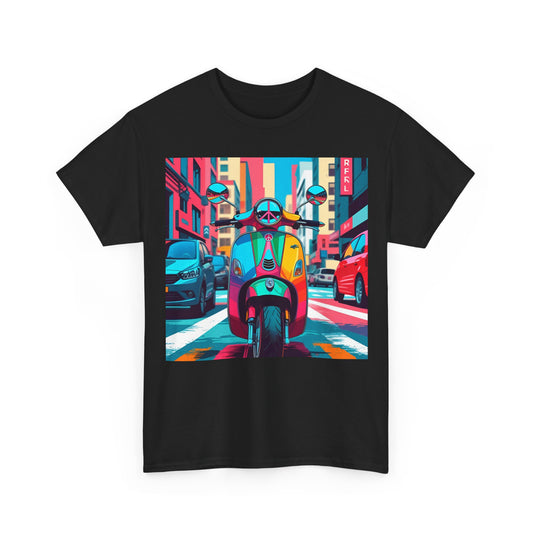 Peace Scooter T-Shirt – Vibrant Urban Mod Wear – Black