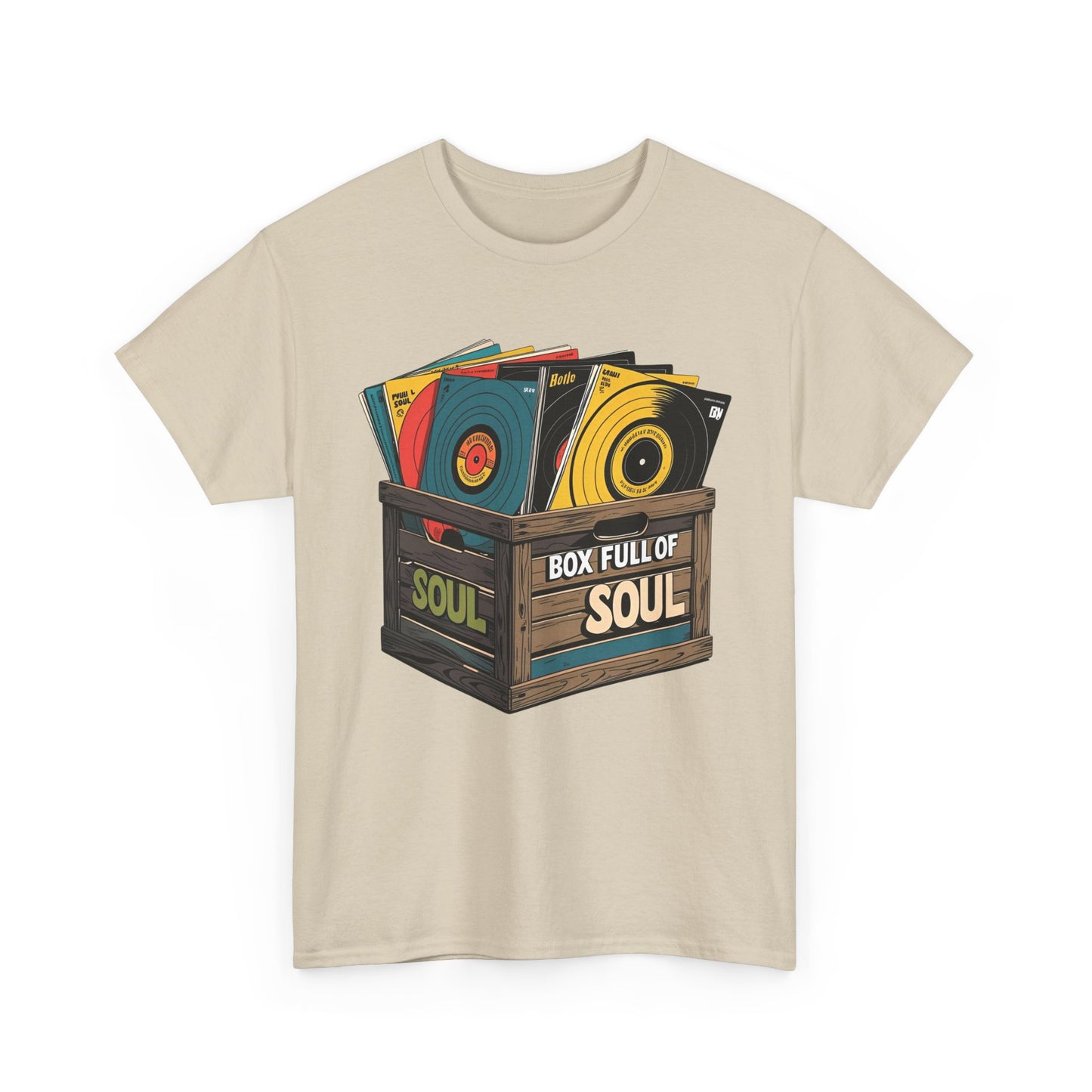 Box Full of Soul T-Shirt – Retro Vinyl Record Crate