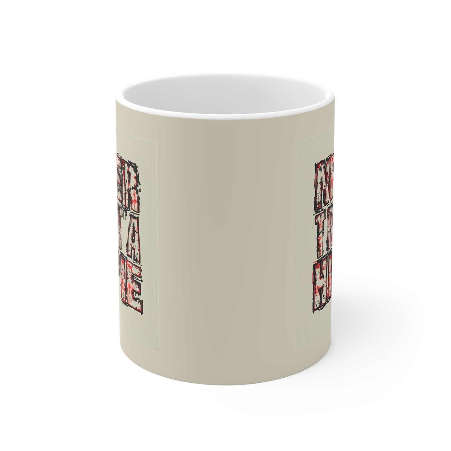 Never Trust a Hippie Mug, Funny White Coffee Cup, Unique Gift for Tea Lovers, Quirky Home Decor, Retro Vibe Drinkware