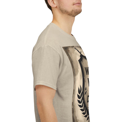 What We Value We Defend T-Shirt – Vintage Emblem & Patriotic Wear – Unisex