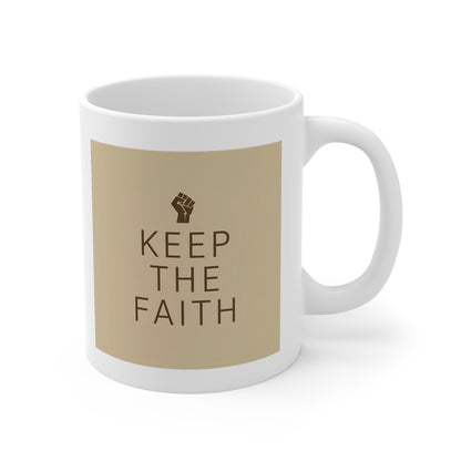 Inspirational Coffee Mug with 'Keep the Faith' | Motivational Gift for Friends, Home Decor, Birthday Gift, Office Mug, Affirmation