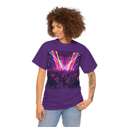 Neon Rave Crowd T-Shirt – Electric Dance Floor Party Tee (Gildan 5000)