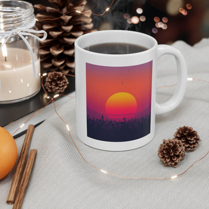 Sunset Serenade Mug | Music Festival Vibe Coffee Cup (11oz)