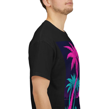 Miami Drop The Beat T-Shirt – Neon Music Festival Wear – Black