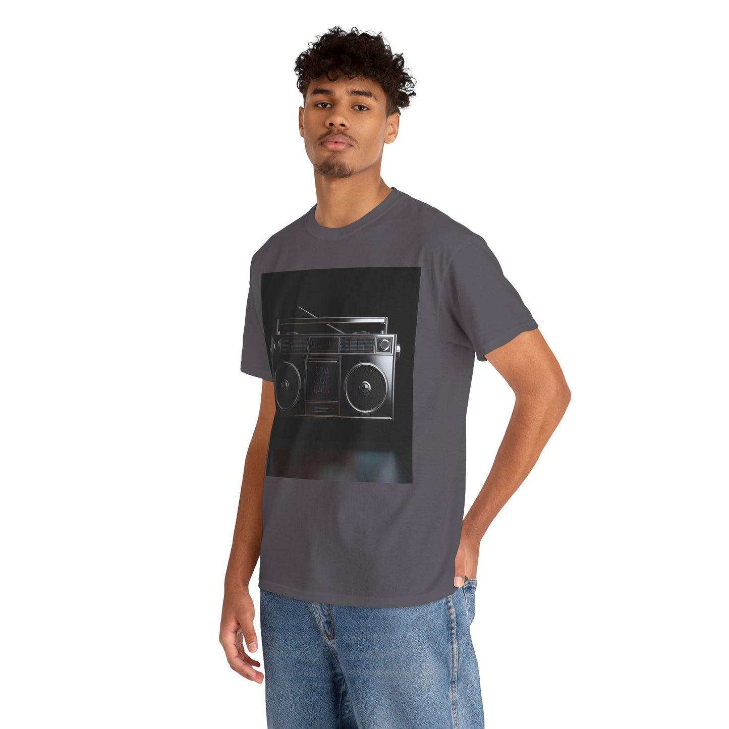 Still Got Bass Boombox T-Shirt – Retro Old School Speaker Tee (Gildan 5000)